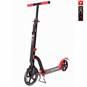 Самокат Y-Scoo RT 230 Slicker Deluxe New Technology с амортизатором, красный (Y-Scoo, 5748rt)